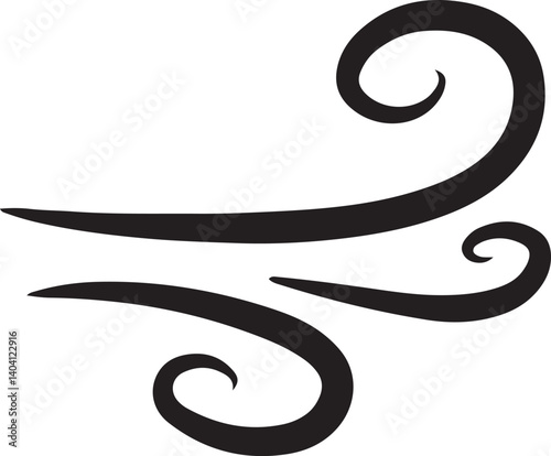an illustration of a gust of wind blowing