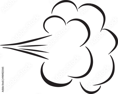 an illustration of gas effects, with fumes or smoke emanating in the air