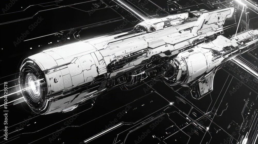 Obraz premium Futuristic line art