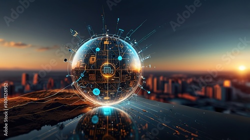 Innovative technologies modern creative background
