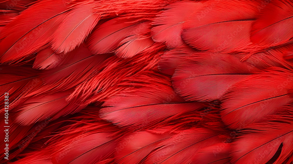 Obraz premium Red Feather Pattern Design Background