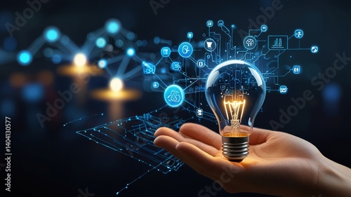 Innovative technologies modern creative background