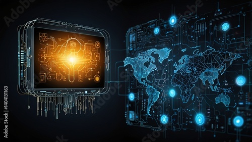 Innovative technologies modern creative background