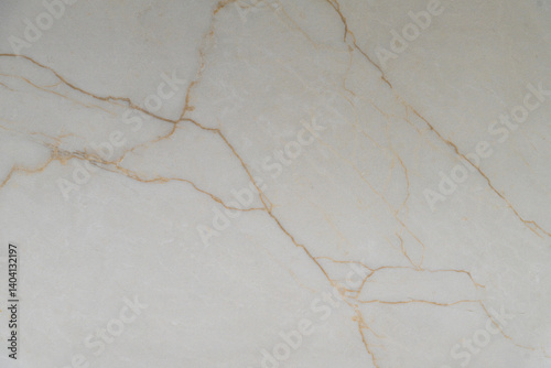 Obraz na plátne Soft beige marble with elegant gold lines