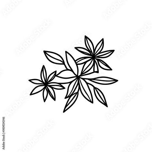 Iced coffee icon with straw on white background