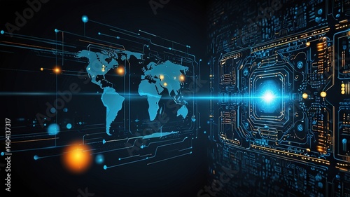 Innovative technologies modern creative background