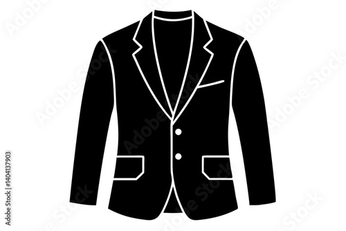Formal Blazer Vector Featuring Structured Silhouette