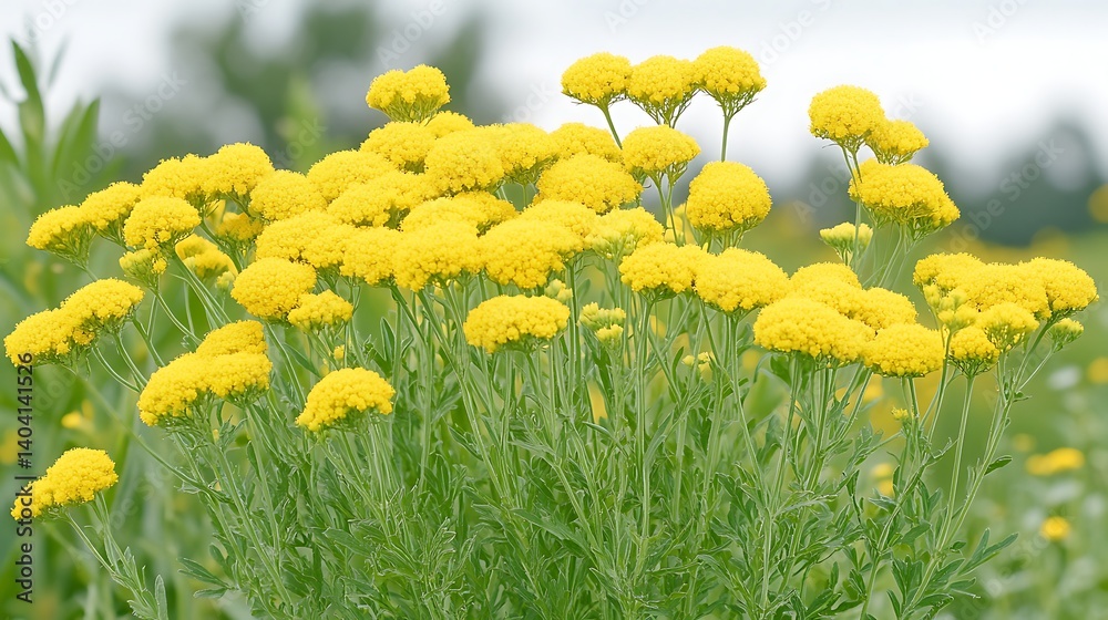 Fototapeta premium Yellow Flowers Field Summer