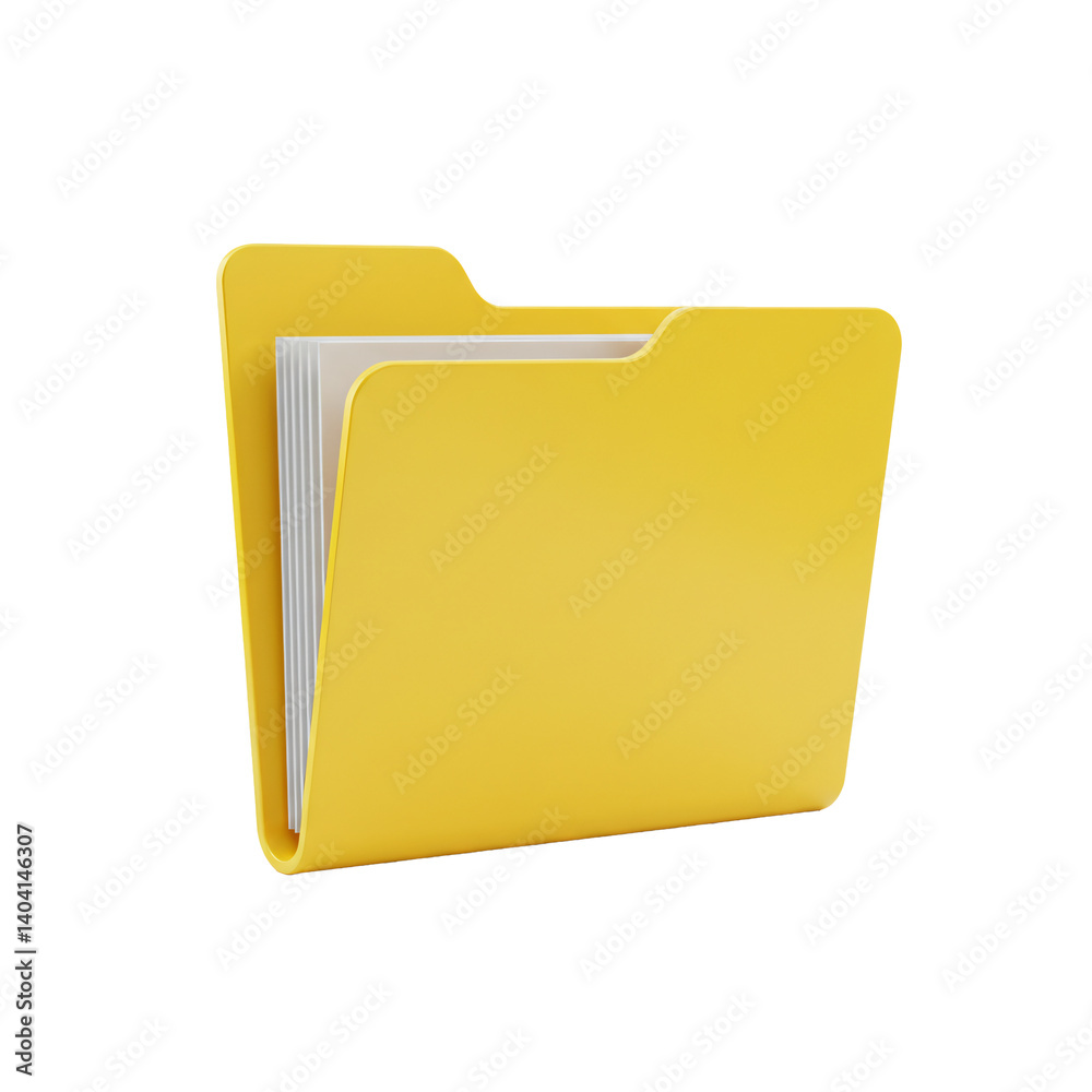 Yellow file folder mockup with documents inside A 3D rendering of a bright yellow file folder for data storage organization Perfect for digital or office concepts Yellow file folder mockup with documents inside A 3D rendering of a bright yellow file folder for data storage organization Perfect for digital or office concepts