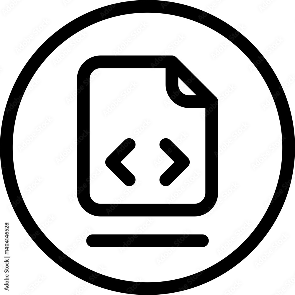 File Code Outline Style Icon File Code Outline Style Icon