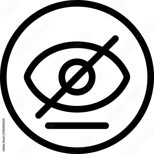 Free Download Eye Slash Outline Style Icon - GFXLoad