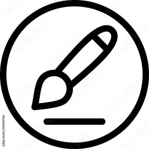 Paintbrush Outline Style Icon