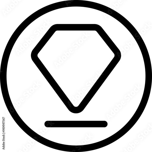 Ruby Outline Style Icon