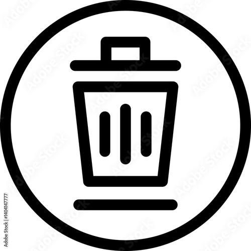 Trashcan Outline Style Icon