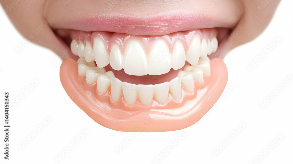 Fototapeta premium Close Up Of Teeth With Dentures