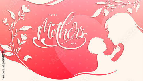 happy mothers day poster or background