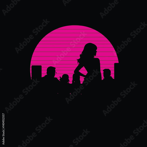 Stripper Silhouette, Exotic Dance Art, Nightclub Vector Pose