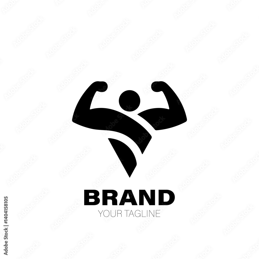 Muscle Logo. Muscle Logo Design. Muscle Logo Brand. Muscle Logo Vector Design Isolated on White Background Muscle Logo. Muscle Logo Design. Muscle Logo Brand. Muscle Logo Vector Design Isolated on White Background