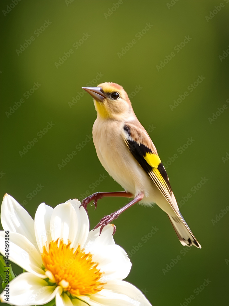 Obraz premium Goldfinch on the teasel