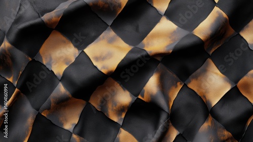 A burnt checkered flag