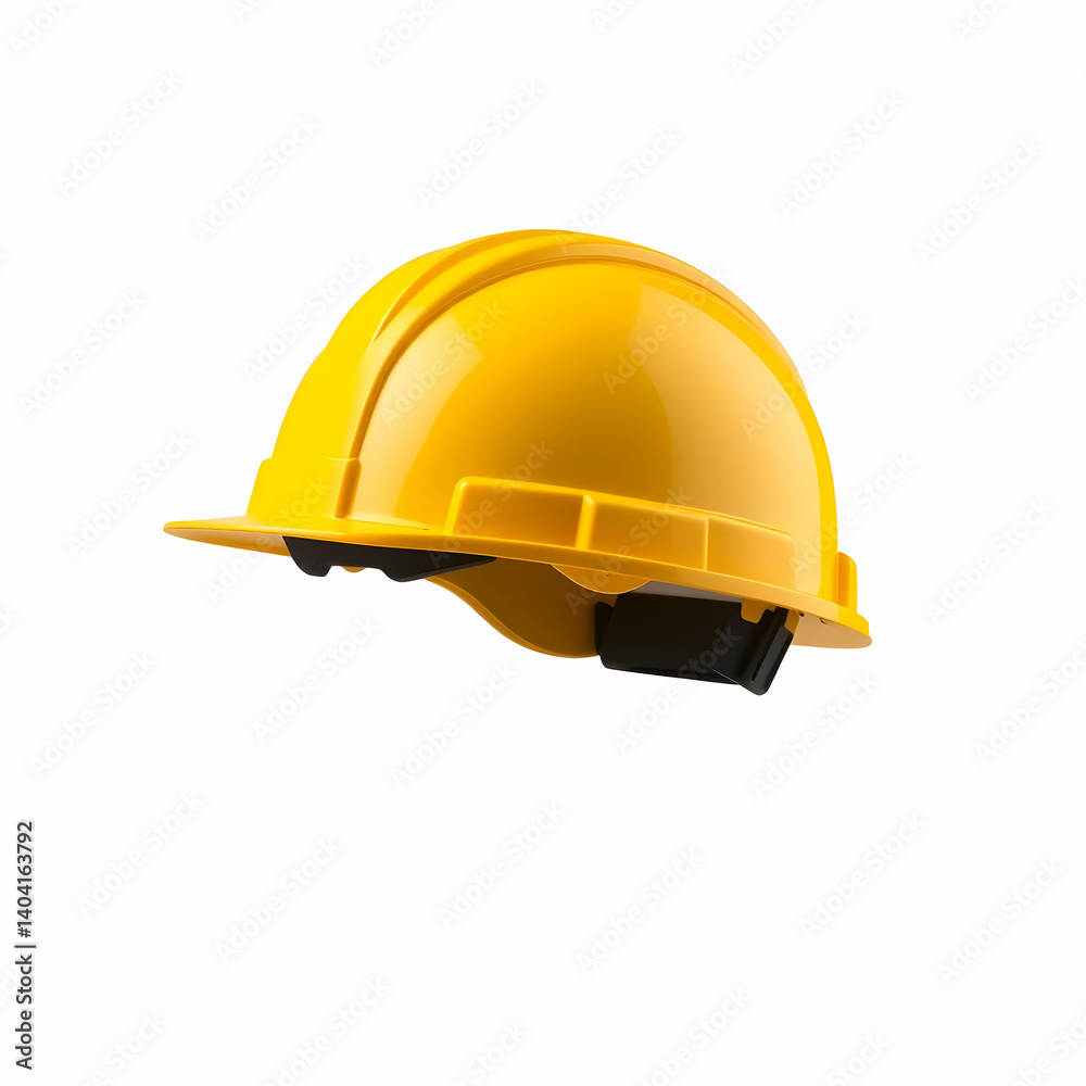 Yellow safety helmet isolated on white background Ai Generative Yellow safety helmet isolated on white background Ai Generative