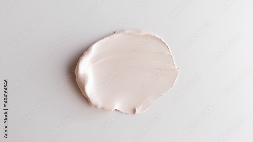 Soft matte cream texture spread on a smooth neutral surface Soft matte cream texture spread on a smooth neutral surface