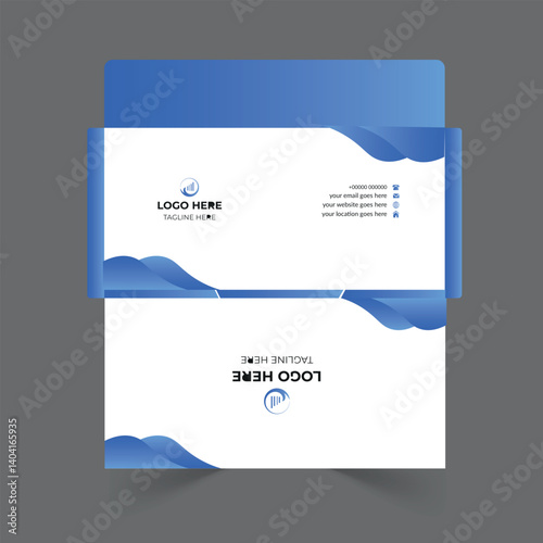 Envelope design template for office and personal use.