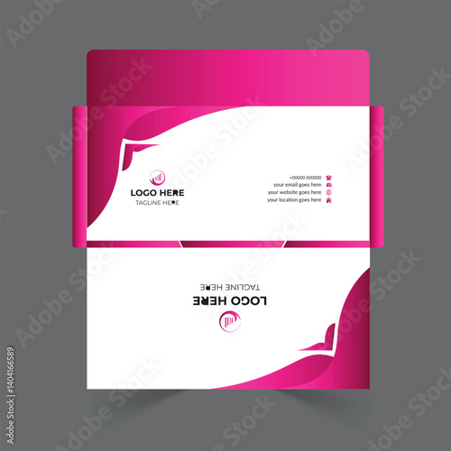 Envelope design template for office and personal use.