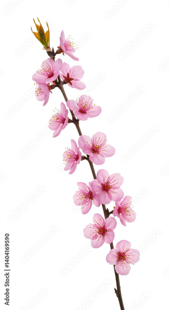 Sakura bouquet with dewdrops, soft pink petals, white backdrop, vivid, fresh, spring beauty. Sakura bouquet with dewdrops, soft pink petals, white backdrop, vivid, fresh, spring beauty.
