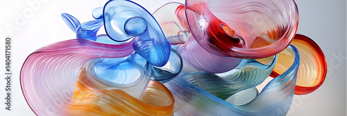 Transcendent Illumination: An Exploration of Vibrant Glass Fluidity