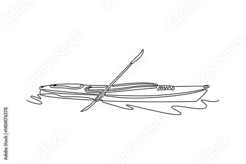 Sea ​​transportation concept. Single line draw design. Vector graphic illustration