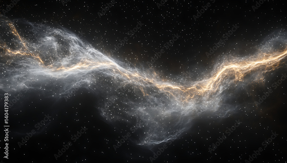 Obraz premium Hyper-Realistic Starry Night Sky with Small Stars in Upper Left Corner on Black Background