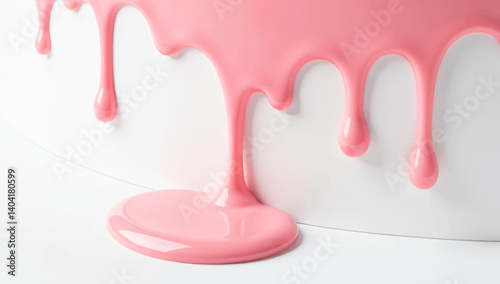 Pink_Dripping_Icing_on_Cake_Dessert_Treat_Sweet_Food