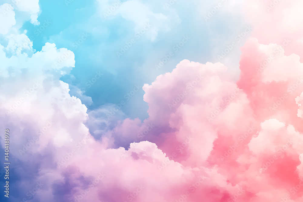 Soft pastel background with pink and blue clouds Soft pastel background with pink and blue clouds