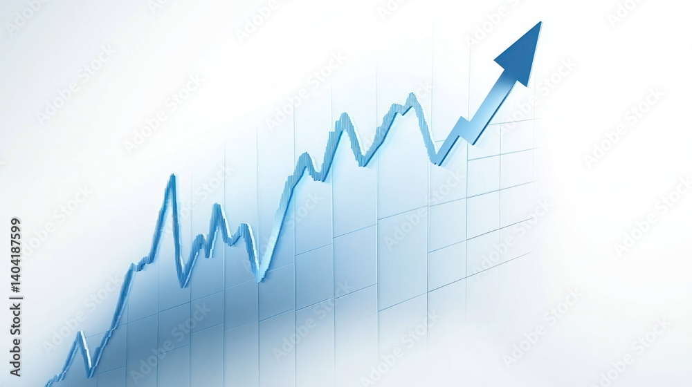 Chart Showing Business Growth, Positive Trend Chart Showing Business Growth, Positive Trend