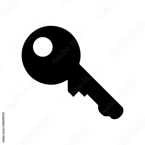 Key lock glyph icon