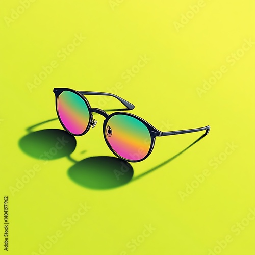 Summer sunglasses with mirrored lenses