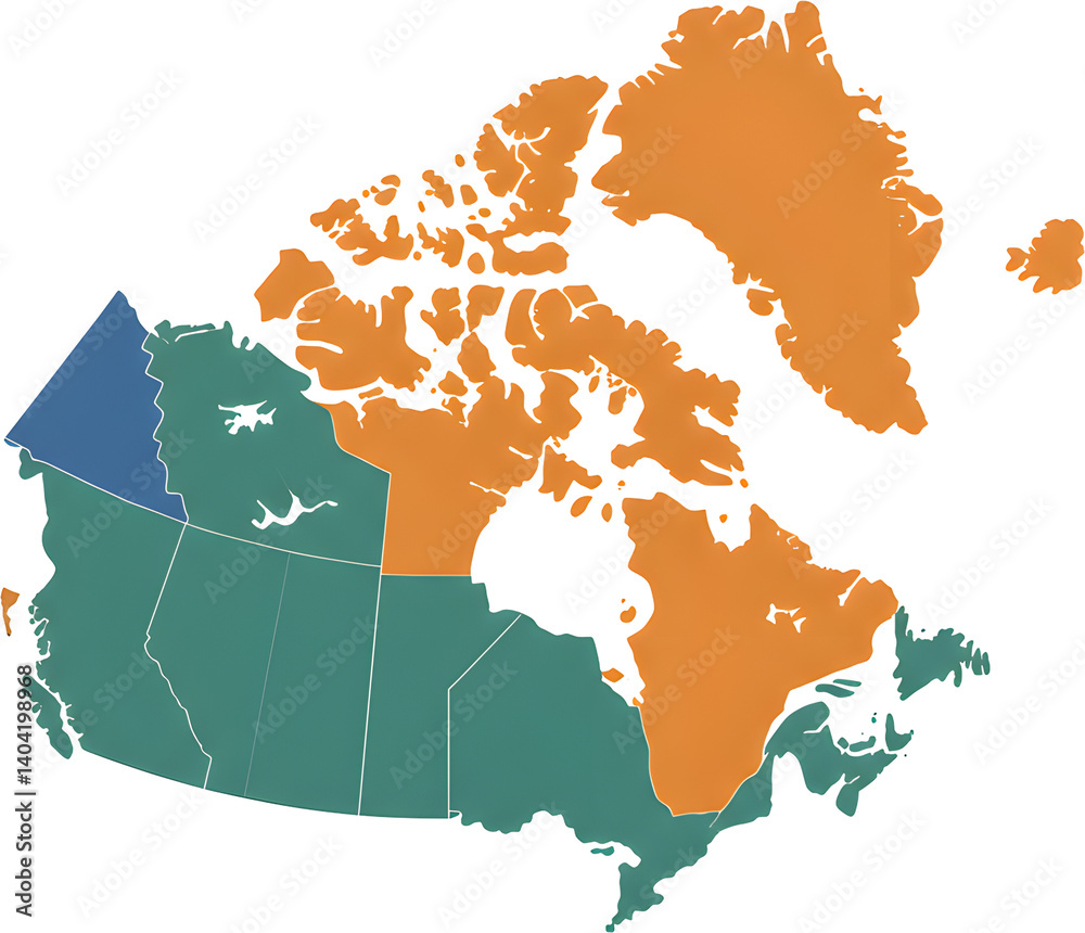 Fototapeta premium maps of Canada showing provinces