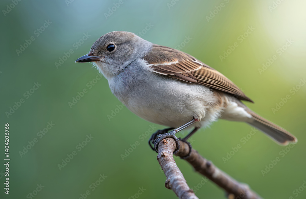 Barred warbler perched on branch. Sylvia nisoria songbird portrait in natural habitat. Birdwatching, wildlife, birding nature close-up in spring season. Wildlife photography. Barred warbler perched on branch. Sylvia nisoria songbird portrait in natural habitat. Birdwatching, wildlife, birding nature close-up in spring season. Wildlife photography.