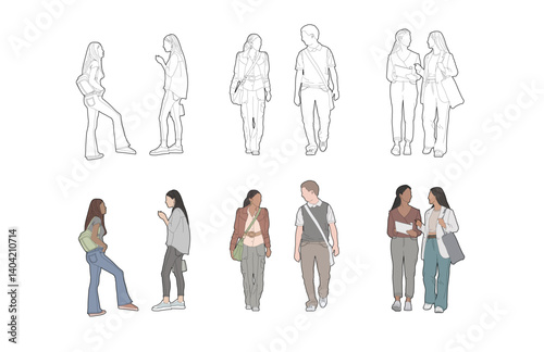CAD People Friends Standing