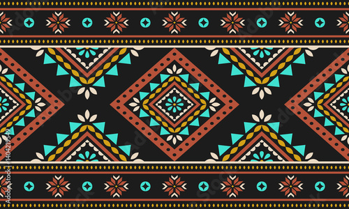 Southwest Native seamless pattern ethnic tribal Aztec geometric Navajo Native American fabric colorful design vector for textile print