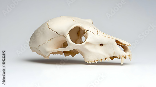 Obraz na płótnie Animal Skull Profile Against White Background w salonie