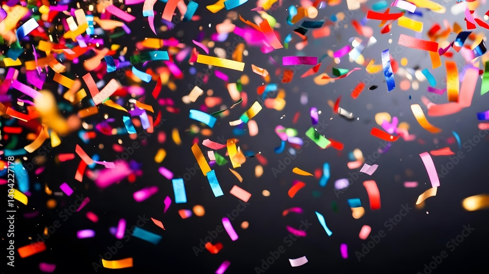 Obraz premium Vibrant Colorful Confetti Explosion Celebration Background