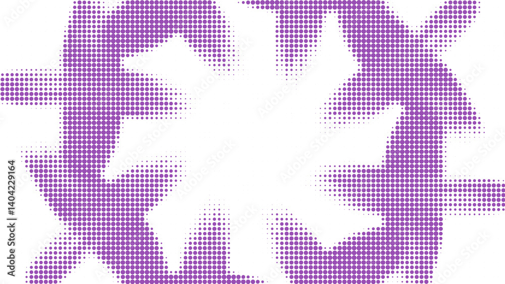 Fototapeta premium abstract purple halftone border on transparent background