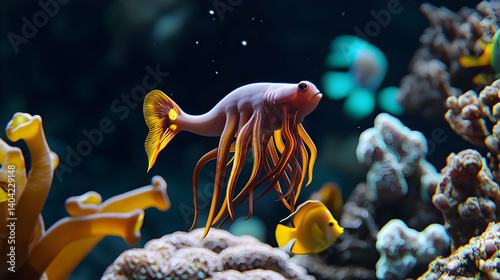 Colorful Fish In Coral Reef Aquarium