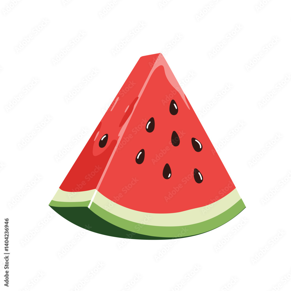 Watermelon Slice Vector. Bright red and green minimalist illustration of fresh watermelon, isolated on transparent background. Summer fruit, healthy snack, juicy dessert, food design, tropical fruit Watermelon Slice Vector. Bright red and green minimalist illustration of fresh watermelon, isolated on transparent background. Summer fruit, healthy snack, juicy dessert, food design, tropical fruit