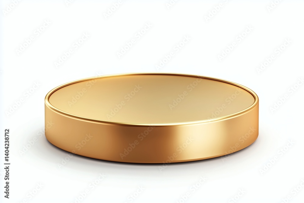 Elegant Bronze Round Product Display Platform on White Background, Ideal for Showcasing Luxury Items and Sophisticated Merchandise Elegant Bronze Round Product Display Platform on White Background, Ideal for Showcasing Luxury Items and Sophisticated Merchandise