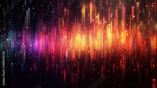 Colorful Abstract Background with Light and Vertical Lines