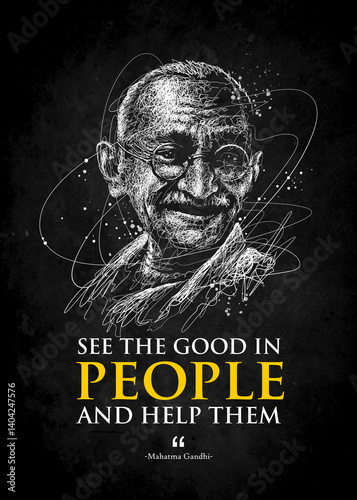 Obraz na plátne see the good in people mahatma gandhi