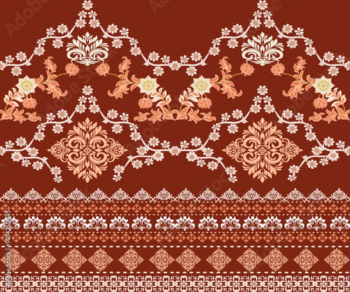 Vect luxury seamless pattern, abstract seamless ornamental pattern, design for wallpaper, background, fabric, silk, saree, decoration., pattern, , wallpaper, floral, vector, flower, ornament, 